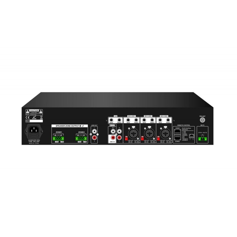 NSP NP2-240MX - Wzmacniacz mikser 2-strefowy