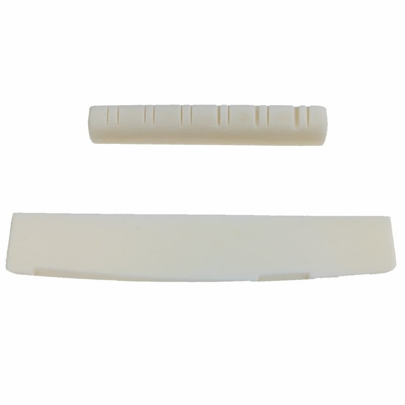 Kera Audio XZ-01/12 - Zestaw siodełko i mostek z kości do gitary akustycznej 12 str.