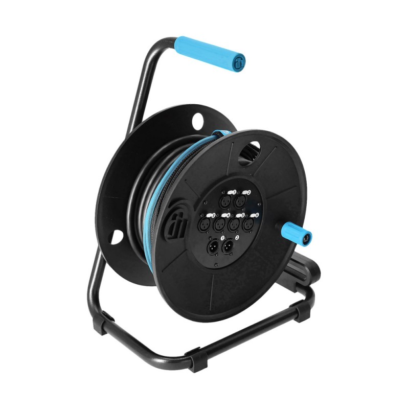 Adam Hall K4CD30MC62 - Kabel wielożyłowy na bębnie, 8-kanałów (6-send, 2-return), 30m - 1