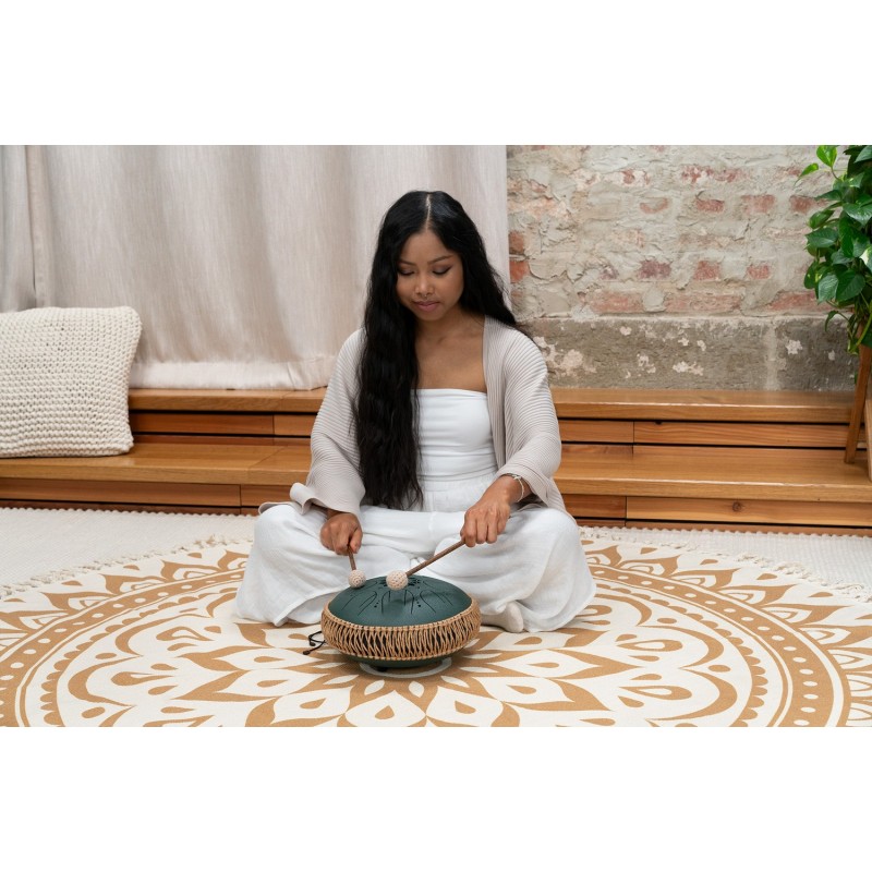 Sonic Energy MOSTD4DG - Tongue Drum 10" - Dark Green - 2 - Tongue Drum - Sonic Energy MOSTD4DG - Tongue Drum 10" - Dark Green