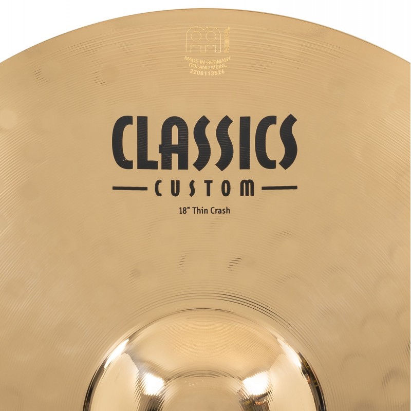 Meinl Cymbals CC18TC-B - Talerz perkusyjny typu Crash 18" Classics Custom Brilliant Thin - 8 - Crash - Meinl Cymbals CC18TC-B - 