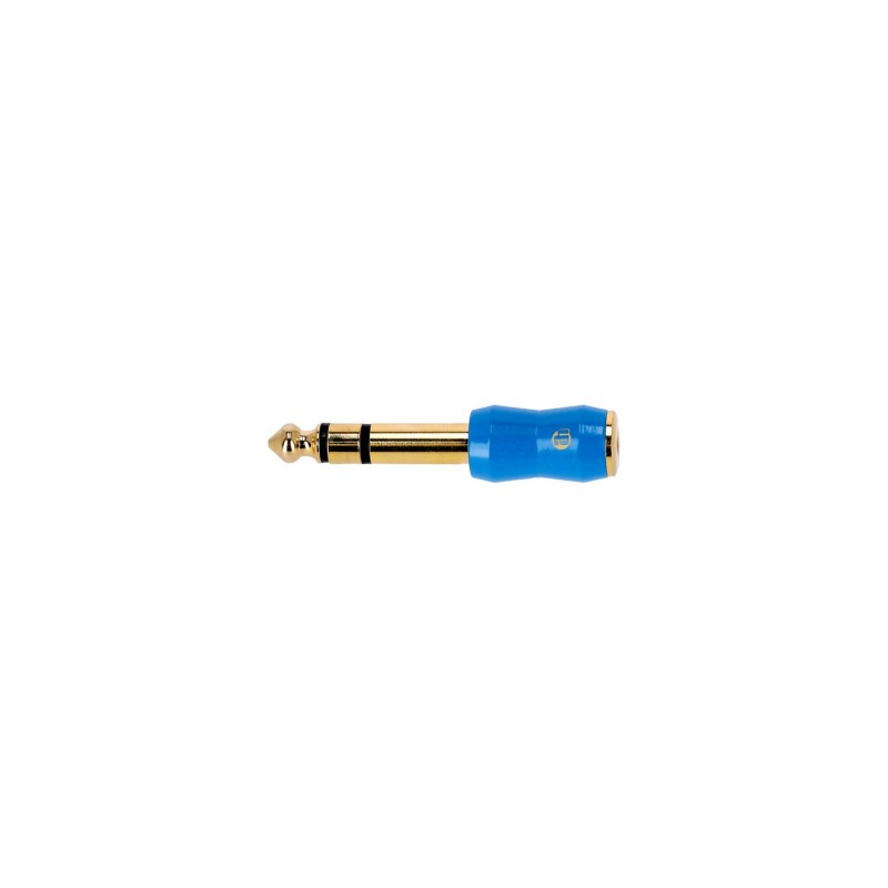 Adam Hall Connectors 4 STAR A MF3 JM3 G BLU LINE - Adapter liniowy mini Jack F 3,5 mm TRS x Jack 6,3 mm TRS