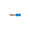 Adam Hall Connectors 4 STAR A MF3 JM3 G BLU LINE - Adapter liniowy mini Jack F 3,5 mm TRS x Jack 6,3 mm TRS