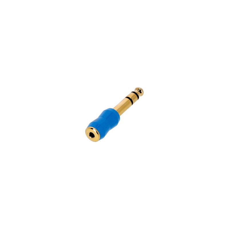 Adam Hall Connectors 4 STAR A MF3 JM3 G BLU LINE - Adapter liniowy mini Jack F 3,5 mm TRS x Jack 6,3 mm TRS