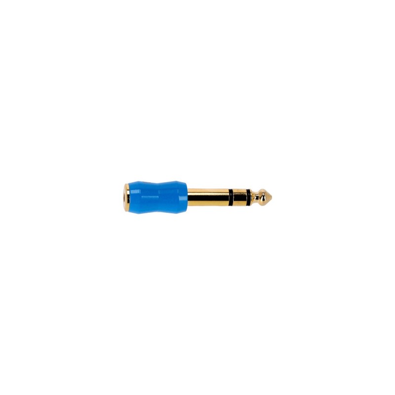 Adam Hall Connectors 4 STAR A MF3 JM3 G BLU LINE - Adapter liniowy mini Jack F 3,5 mm TRS x Jack 6,3 mm TRS