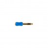 Adam Hall Connectors 4 STAR A MF3 JM3 G BLU LINE - Adapter liniowy mini Jack F 3,5 mm TRS x Jack 6,3 mm TRS
