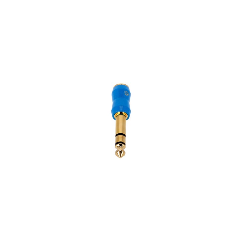 Adam Hall Connectors 4 STAR A MF3 JM3 G BLU LINE - Adapter liniowy mini Jack F 3,5 mm TRS x Jack 6,3 mm TRS