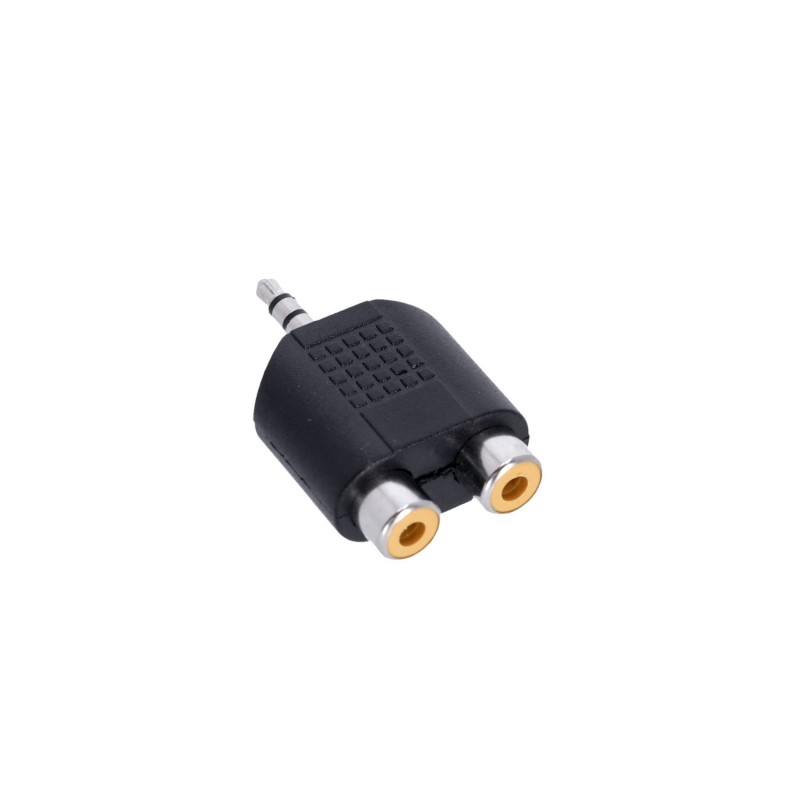 Adam Hall Connectors 4 STAR AY RF2 MM3 - Adapter typu Y 2x F Cinch do Jack 3,5 mm TRS M
