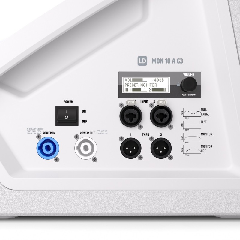 LD Systems MON 10 A G3 W - Aktywny koaksjalny monitor sceniczny 10"