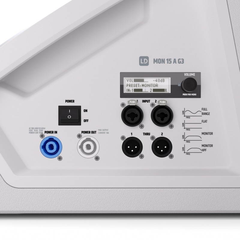 LD Systems MON 15 A G3 W - Aktywny koaksjalny monitor sceniczny 15"