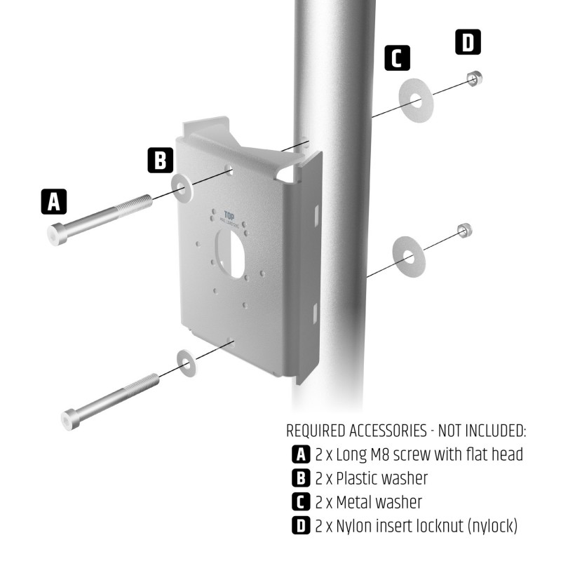LD Systems DQOR PB W - Duchwyt do montażu na słupie dla serii DQOR