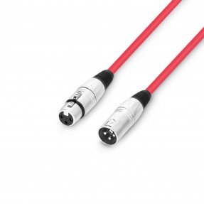 Adam Hall Cables 3 STAR MMF 0100 RED - Kabel mikrofonowy XLR - 1 m