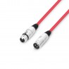 Adam Hall Cables 3 STAR MMF 0100 RED - Kabel mikrofonowy XLR - 1 m