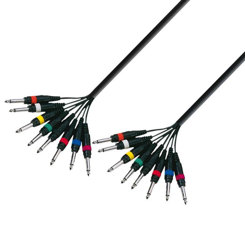 Adam Hall Cables 3 STAR LOOM 8 PP 0300 - Kabel wieloparowy 8 Jack TS x 8 Jack TS - 3 m