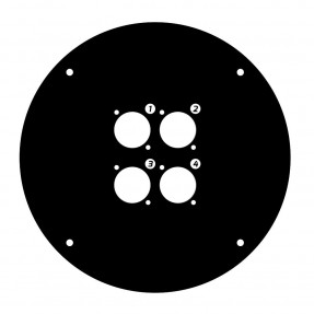 Adam Hall Cables 4 STAR CD 042 D4 - Panel przedni dla K4CD042 z otworem 4 x D