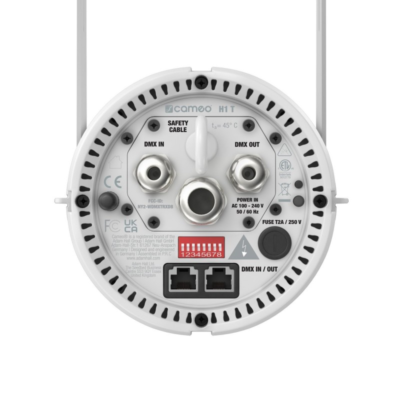 Cameo H1 T WH - Sterowana przez DMX lampa typu houselight z diodą LED ciepła biel Biały