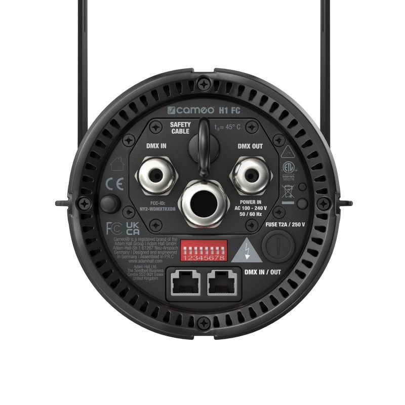 Cameo H1 FC - Sterowana przez DMX lampa typu houselight z diodą LED RGBAL Czarny