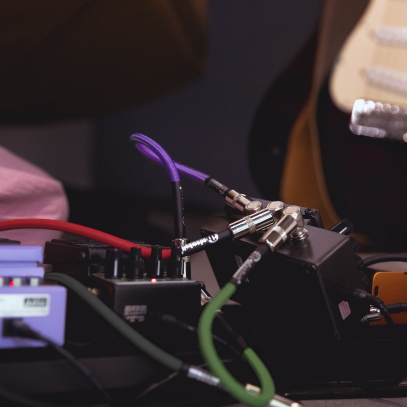 Adam Hall Cables 4 STAR IRR 0090 SET - Zestaw 5 kabli krosowych do efektów gitarowych Jack TS - 0,9 m