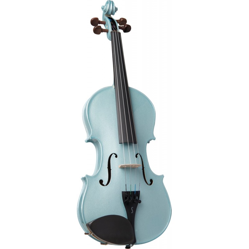 Stentor SR-1401-LBUF - Skrzypce 1/4, seria Harlequin, kolor niebieski jasny, w zestawie futerał