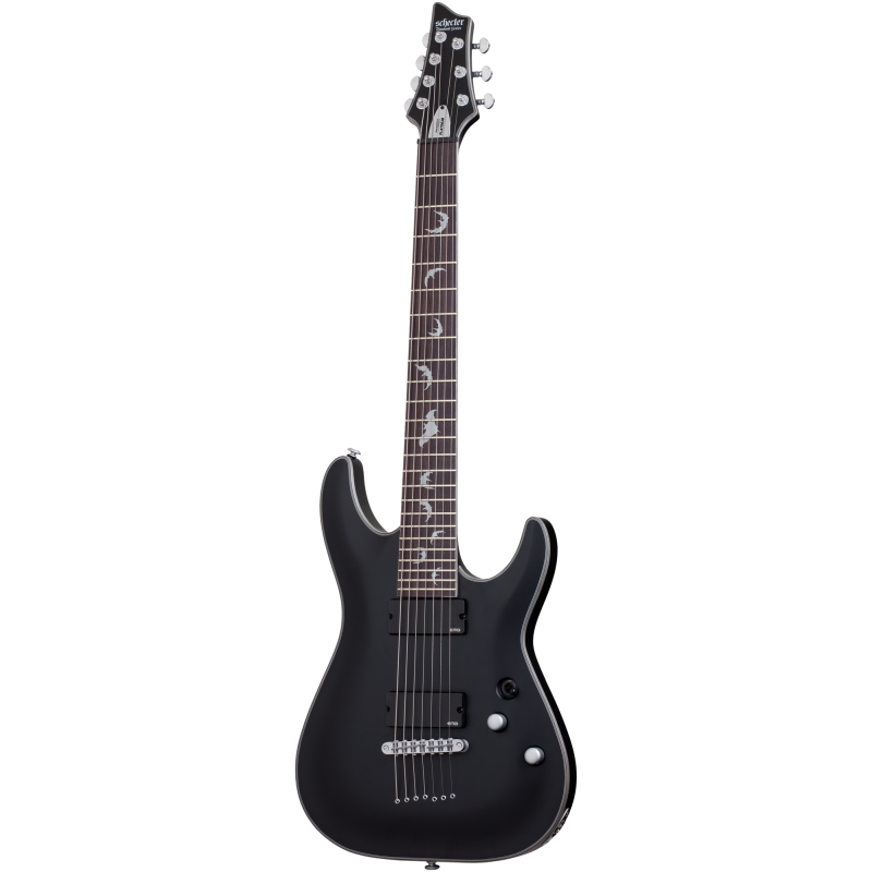Schecter Damien Platinum-7, Satin Black - Gitara elektryczna - 1