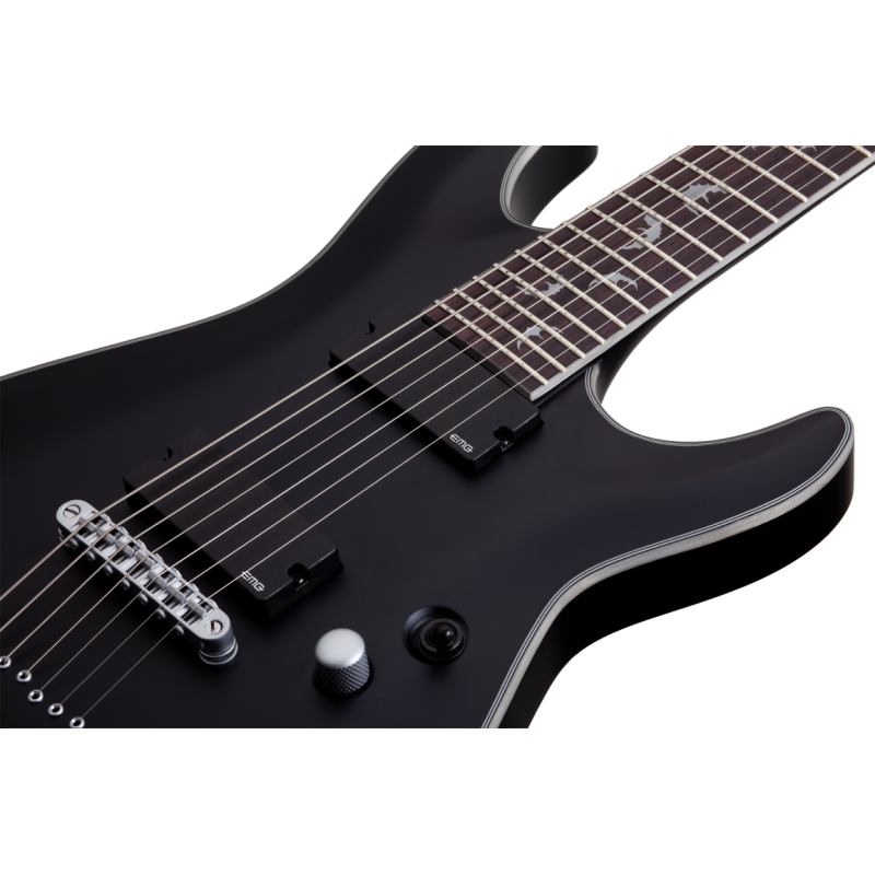 Schecter Damien Platinum-7, Satin Black - Gitara elektryczna - 4