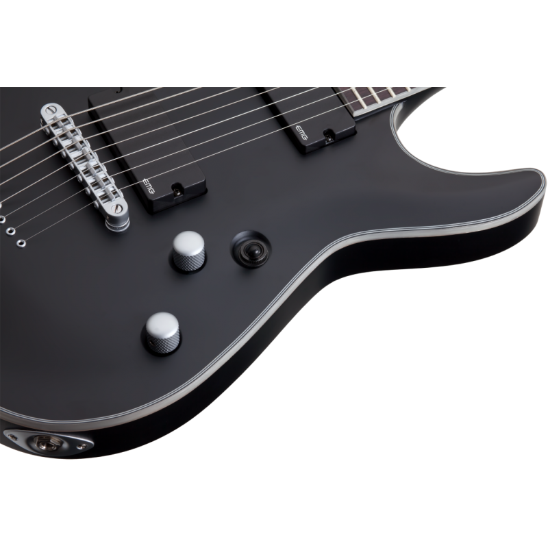 Schecter Damien Platinum-7, Satin Black - Gitara elektryczna - 5