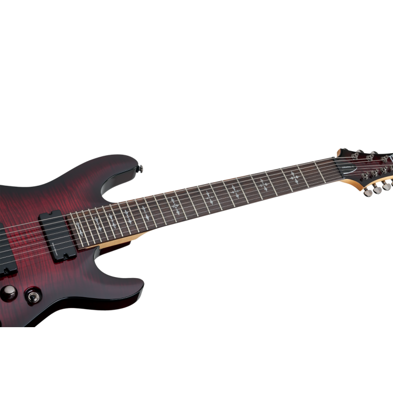 Schecter Demon 7, Crimson Red Burst - Gitara elektryczna - 2