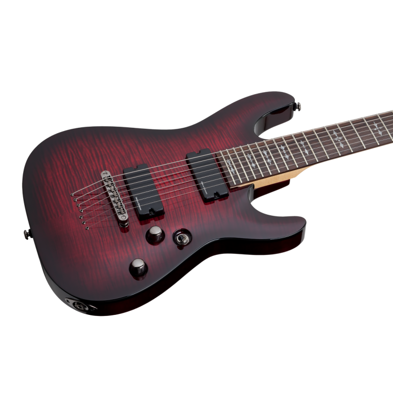 Schecter Demon 7, Crimson Red Burst - Gitara elektryczna - 3