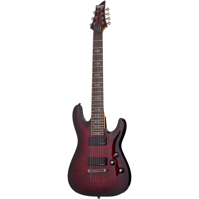 Schecter Demon 7, Crimson Red Burst - Gitara elektryczna - 1