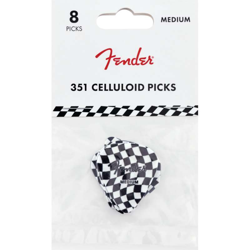 Fender 351 Celluloid Picks, Checkerboard - zestaw kostek gitarowych - 1