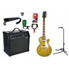 Gitara elektryczna + wzmacniacz 20W, kabel, tuner, statyw - zestaw 1539