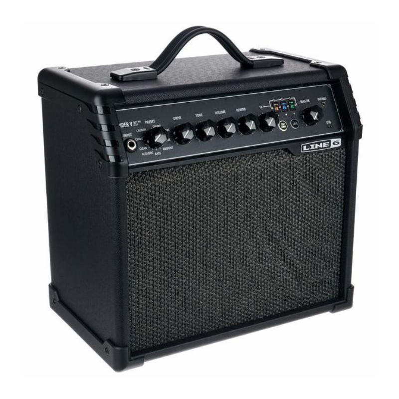 Gitara elektryczna + wzmacniacz 20W, kabel, tuner, statyw - zestaw 1539