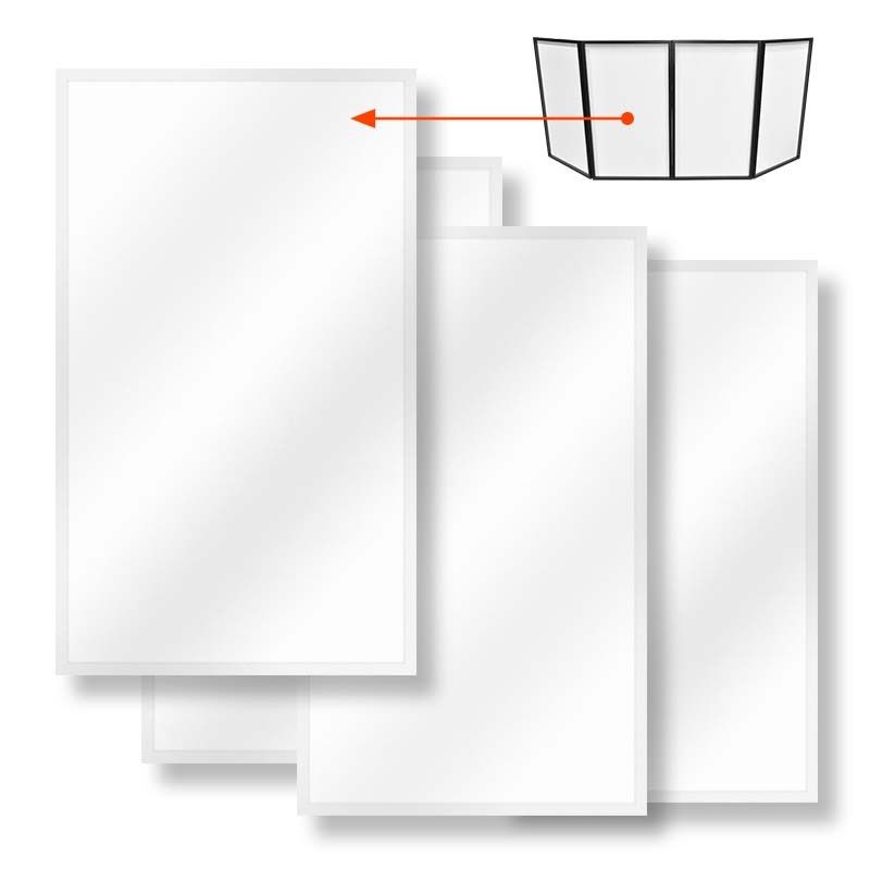 Stand4Me Materiałowa osłona z elastycznej lycry - biała, komplet 4 szt.