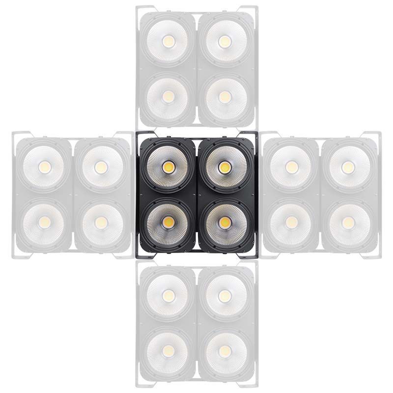 Light4Me BLINDER LED 4x100W - Oświetlacz sceniczny ze stroboskopem