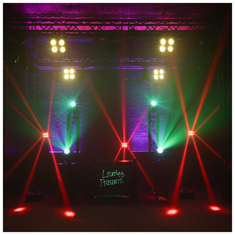 Light4Me BLINDER LED 4x100W - Oświetlacz sceniczny ze stroboskopem