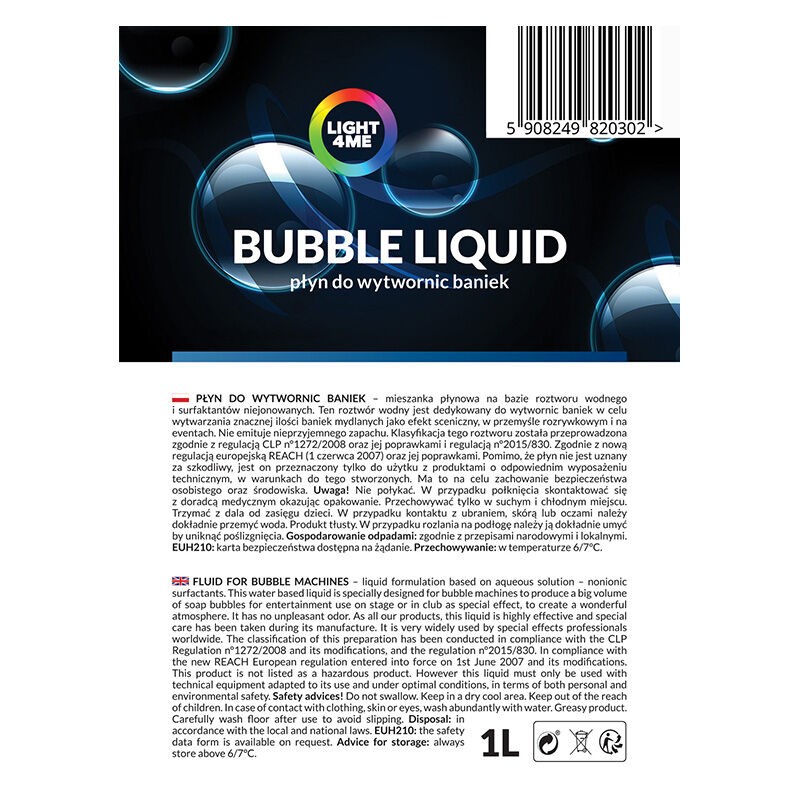 Light4Me Płyn do baniek mydlanych 1L
