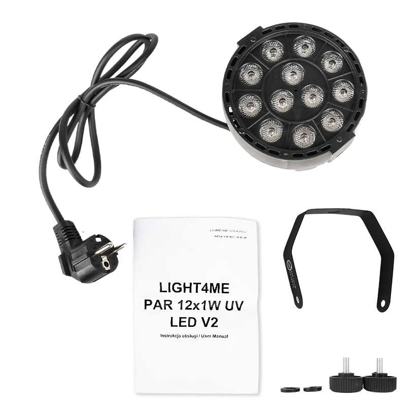 Light4Me PAR 12x1W UV LED V2 - Reflektor ultrafioletowy PAR