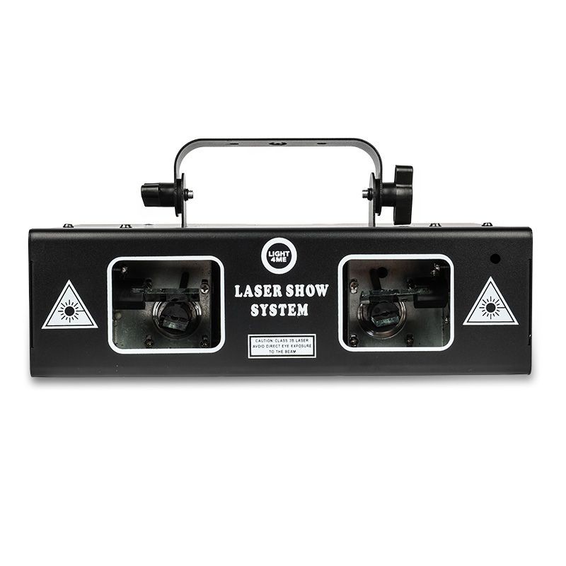 Light4Me LASER RGB GEOMETRIC 2x350mW - Rzutnik laserowy z wbudowanymi efektami