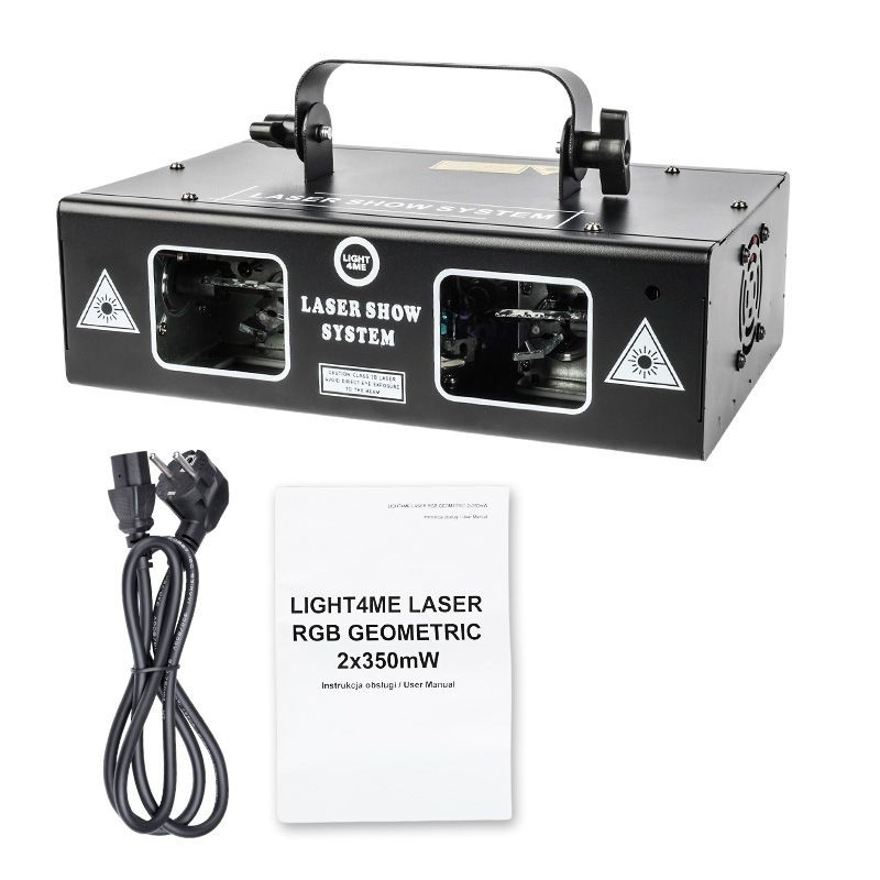 Light4Me LASER RGB GEOMETRIC 2x350mW - Rzutnik laserowy z wbudowanymi efektami