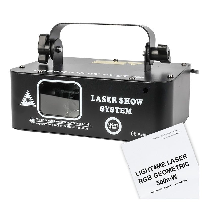 Light4Me LASER RGB GEOMETRIC 500mW - Rzutnik laserowy z wbudowanymi efektami