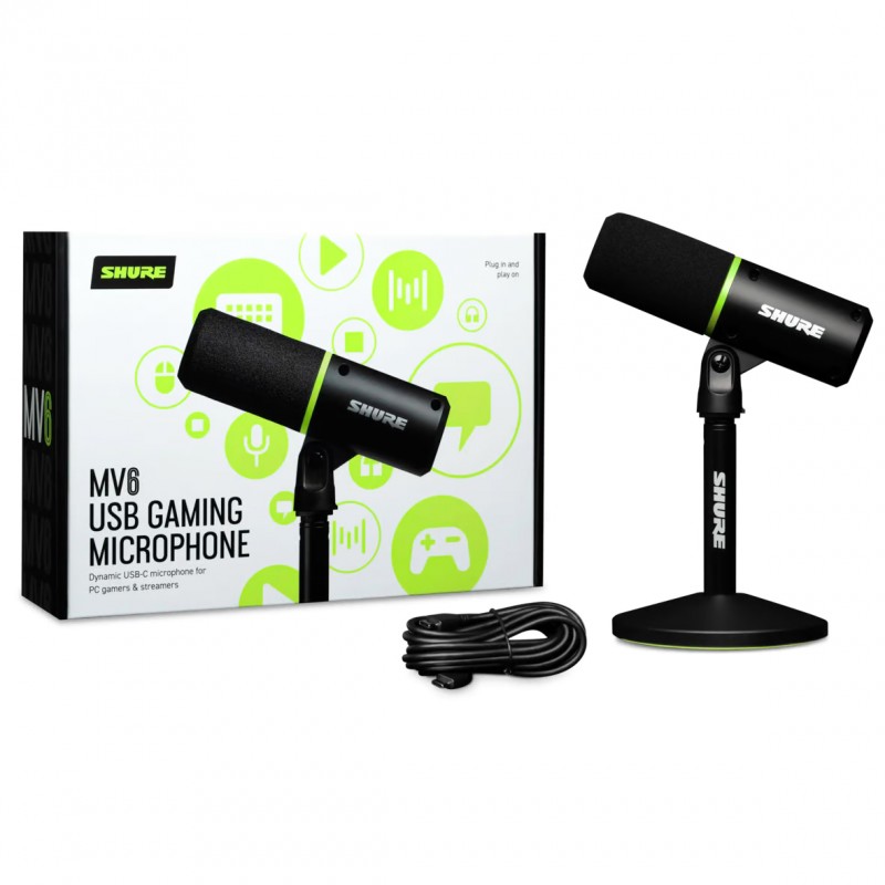 Shure MV6 - Dynamiczny mikrofon USB-C dla graczy i streamerów - 6