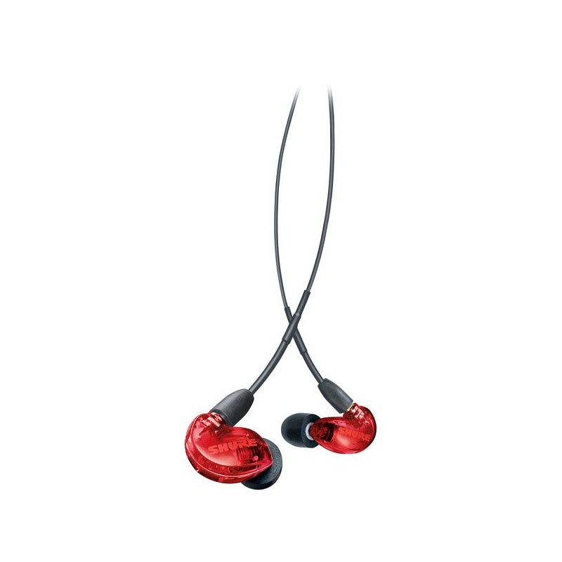 Shure SE215SPE RD EFS red - Słuchawki douszne - 2 - Douszne - Słuchawki douszne SE215 Sound IsolatingTM zapewniają czysty dźwięk