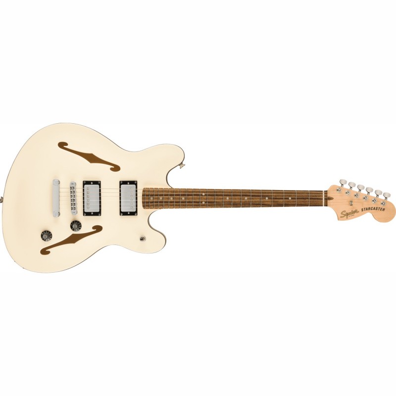 Squier Affinity Starcaster Deluxe LF Olympic White - Gitara elektryczna