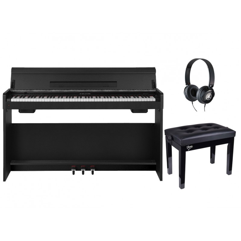 Pianino cyfrowe Nux WK-310 BK + ława + słuchawki w zestawie