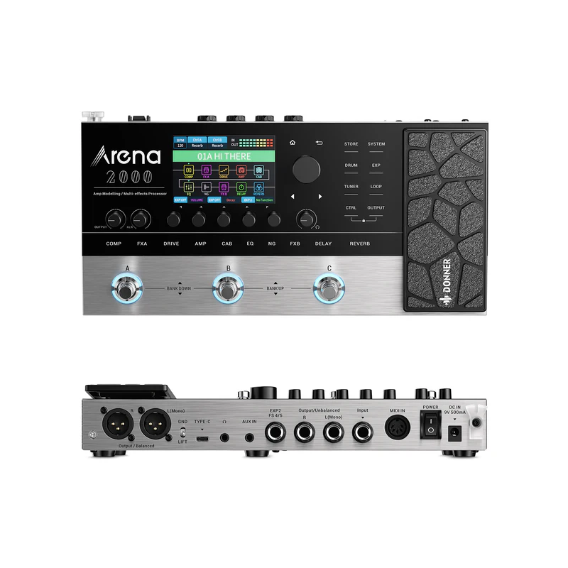 Donner Arena 2000 Multiefekt gitarowy - 3 - Multiefekty gitarowe - Profesjonalny gitarowy procesor, multiefekt gitarowy, który c