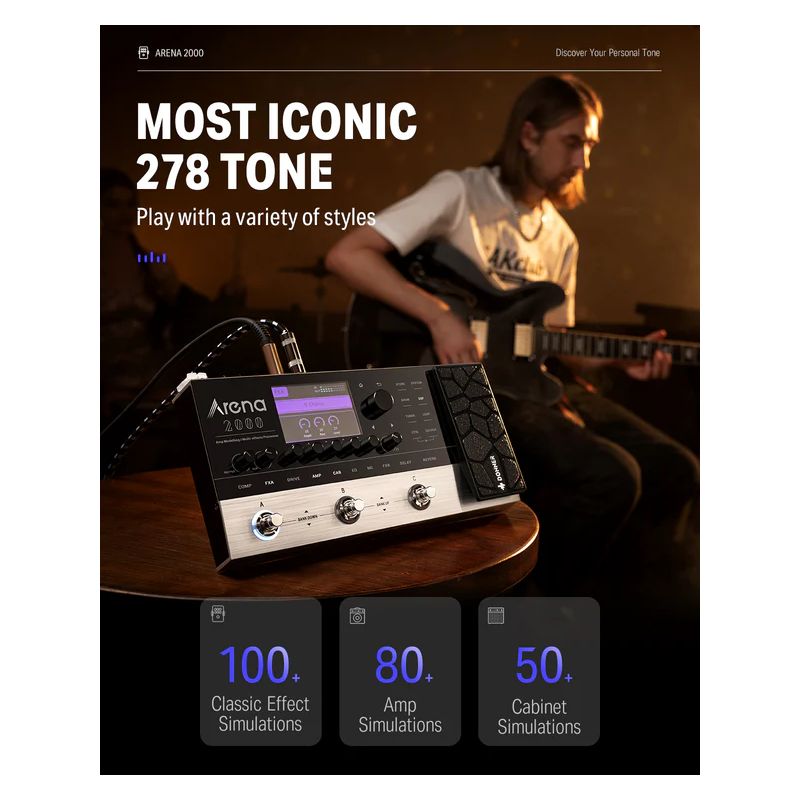 Donner Arena 2000 Multiefekt gitarowy - 10 - Multiefekty gitarowe - Profesjonalny gitarowy procesor, multiefekt gitarowy, który 