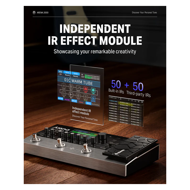Donner Arena 2000 Multiefekt gitarowy - 15 - Multiefekty gitarowe - Profesjonalny gitarowy procesor, multiefekt gitarowy, który 