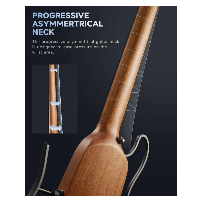 Donner HUSH-X Natural Gitara elektryczna - 12 - Gitary elektryczne - Gitara elektryczna Donner HUSH-X to przenośna konstrukcja b