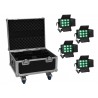 Eurolite 4x LED CLS-9 QCL RGB/WW 9x7W - Zestaw oświetleniowy