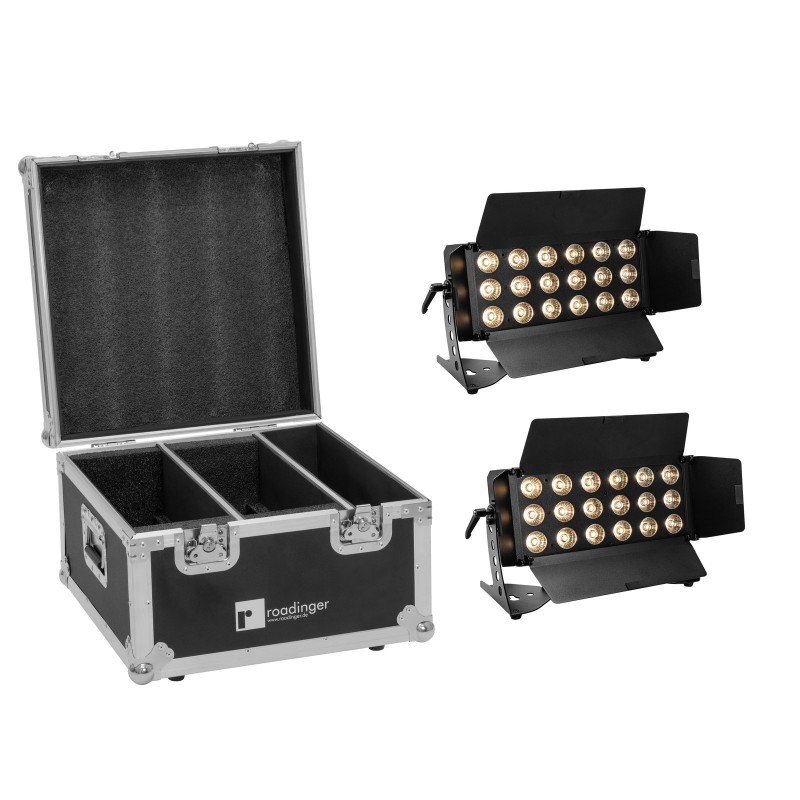 Eurolite 2x LED CLS-18 QCL RGB/WW 18x7W - Zestaw oświetleniowy